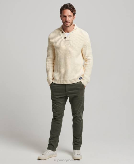 Superdry jumper cu șal îmbrăcăminte cremă bărbați JX0Z5258