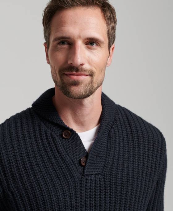 Superdry jumper cu șal îmbrăcăminte marina bărbați JX0Z5272