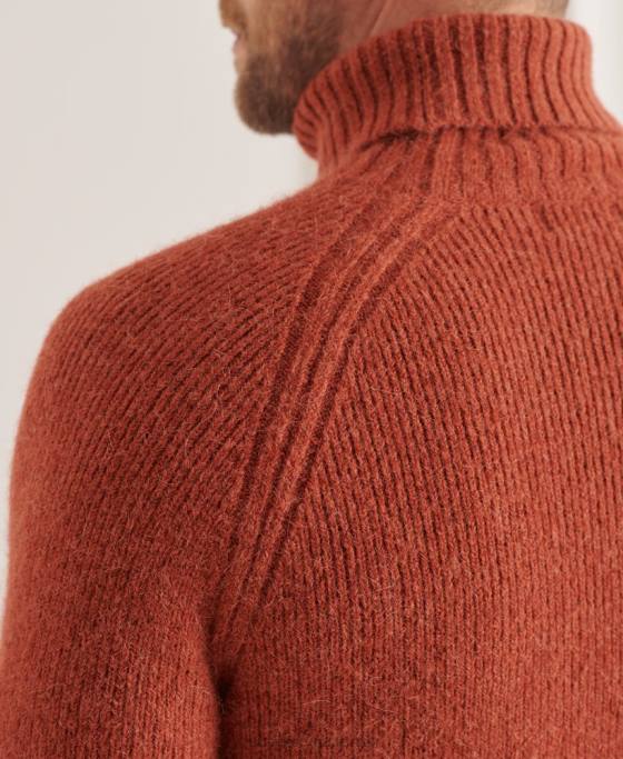 Superdry jumper gros studios cu gât rulat îmbrăcăminte portocale bărbați JX0Z5311