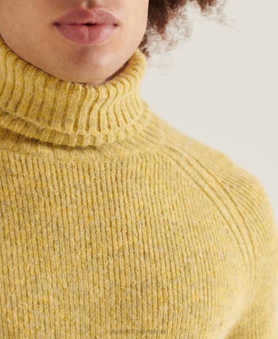 Superdry jumper gros studios cu gât rulat îmbrăcăminte verde bărbați JX0Z5301