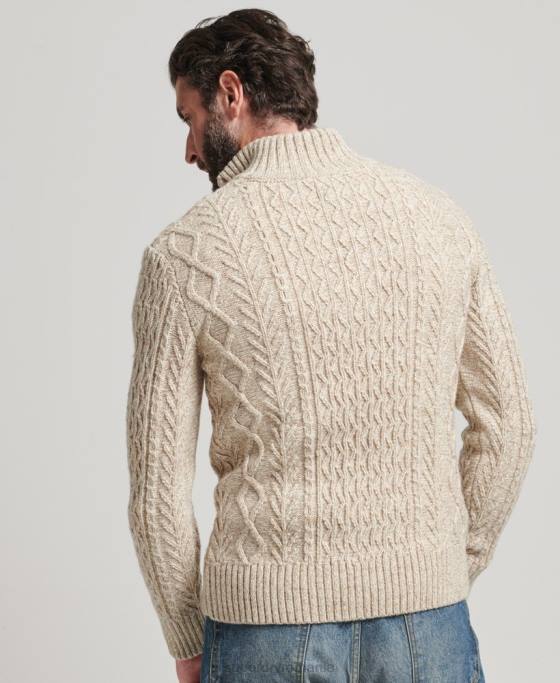 Superdry jumper jacob henley îmbrăcăminte bej bărbați JX0Z5259