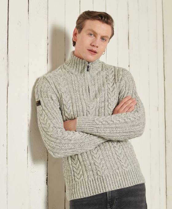 Superdry jumper jacob henley îmbrăcăminte gri bărbați JX0Z1347