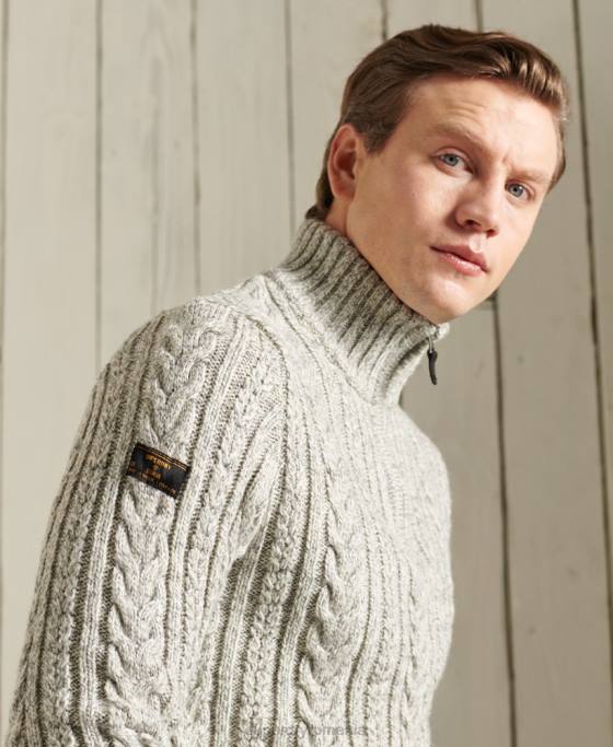 Superdry jumper jacob henley îmbrăcăminte gri bărbați JX0Z1347