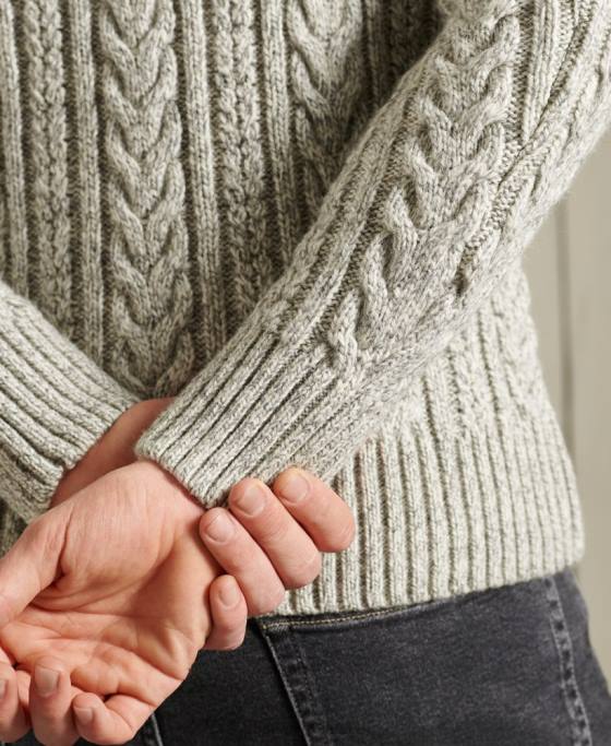 Superdry jumper jacob henley îmbrăcăminte gri bărbați JX0Z1347