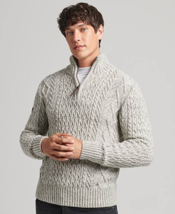Superdry jumper jacob henley îmbrăcăminte gri bărbați JX0Z5249