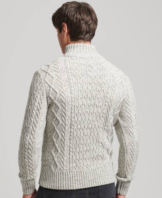 Superdry jumper jacob henley îmbrăcăminte gri bărbați JX0Z5249