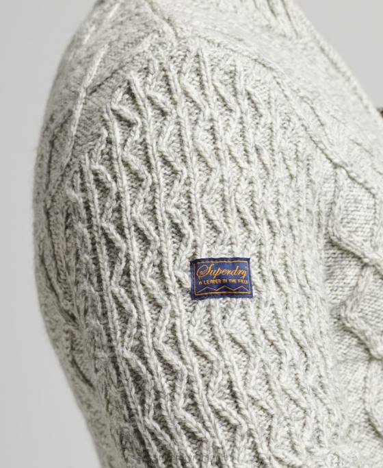 Superdry jumper jacob henley îmbrăcăminte gri bărbați JX0Z5249