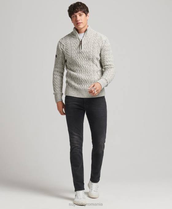 Superdry jumper jacob henley îmbrăcăminte gri bărbați JX0Z5249