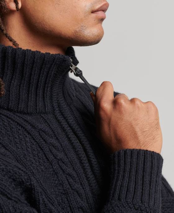 Superdry jumper jacob henley îmbrăcăminte marina bărbați JX0Z5268