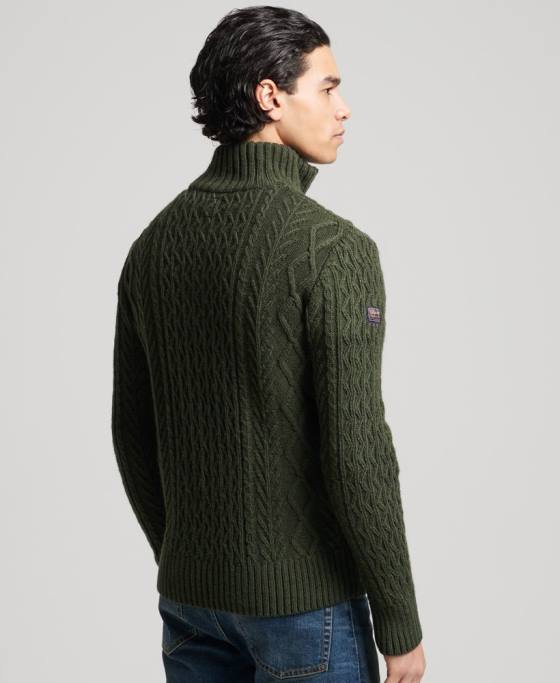 Superdry jumper jacob henley îmbrăcăminte verde bărbați JX0Z5278