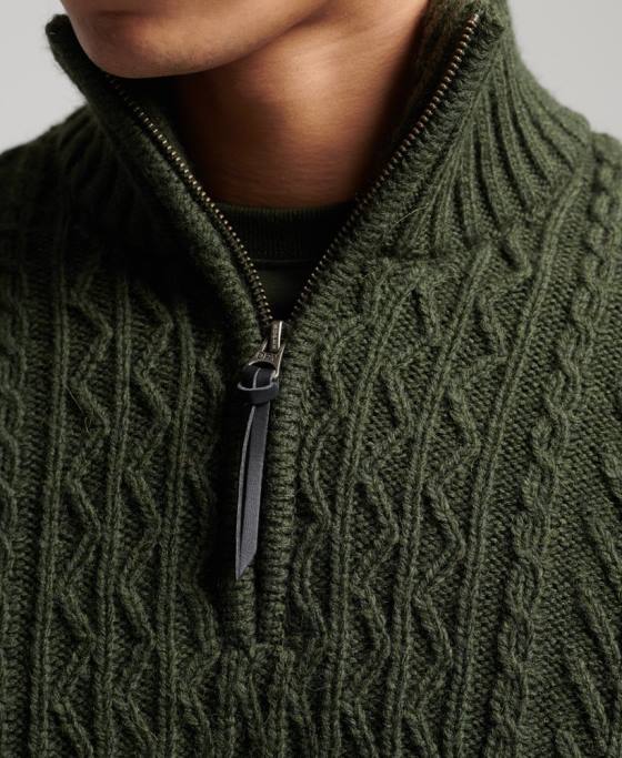 Superdry jumper jacob henley îmbrăcăminte verde bărbați JX0Z5278