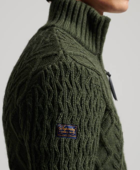 Superdry jumper jacob henley îmbrăcăminte verde bărbați JX0Z5278