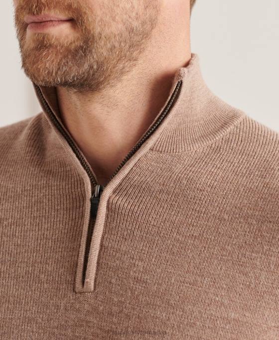 Superdry jumper merino henley studios îmbrăcăminte bej bărbați JX0Z1323