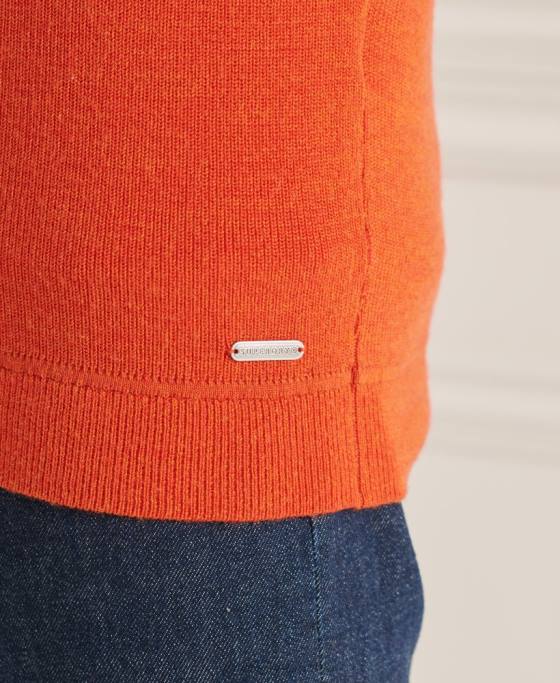 Superdry jumper merino henley studios îmbrăcăminte portocale bărbați JX0Z5288