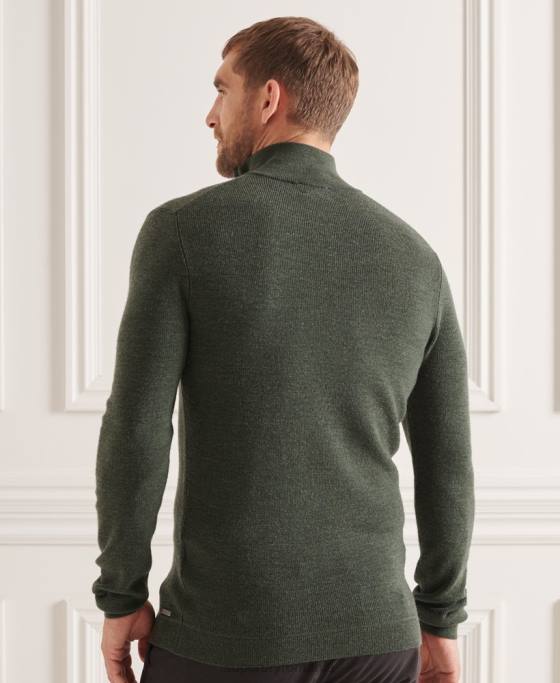 Superdry jumper merino henley studios îmbrăcăminte verde bărbați JX0Z1324