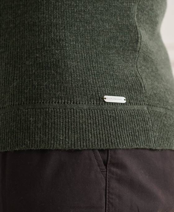 Superdry jumper merino henley studios îmbrăcăminte verde bărbați JX0Z1324