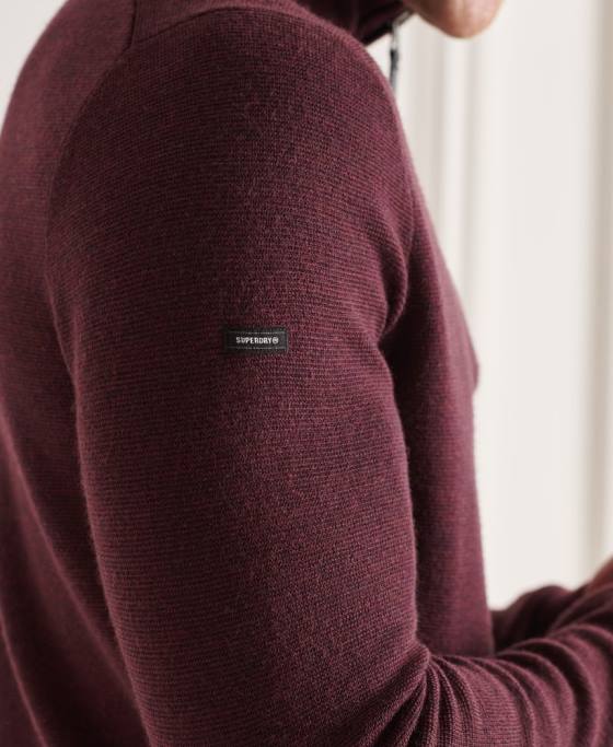 Superdry jumper merino henley îmbrăcăminte Violet bărbați JX0Z5339