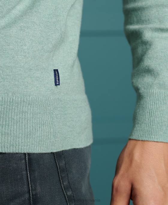 Superdry jumper pentru echipaj cu etichetă portocalie îmbrăcăminte albastru bărbați JX0Z1357