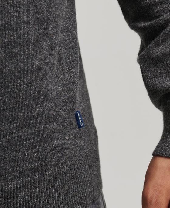 Superdry jumper pentru echipaj cu etichetă portocalie îmbrăcăminte gri bărbați JX0Z5335