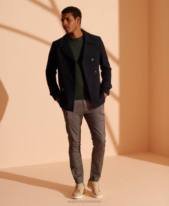 Superdry jumper pentru echipaj cu etichetă portocalie îmbrăcăminte verde bărbați JX0Z5340