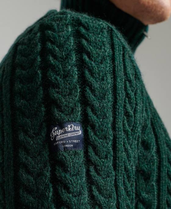 Superdry jumper vintage jacob henley îmbrăcăminte verde bărbați JX0Z1304