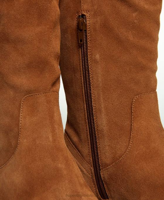 Superdry layla mai cizme înalte pantofi bronzat femei JX0Z4430