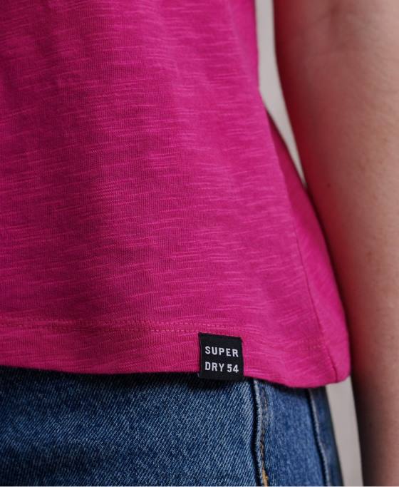 Superdry lily crochet insert vest top îmbrăcăminte roz femei JX0Z3085