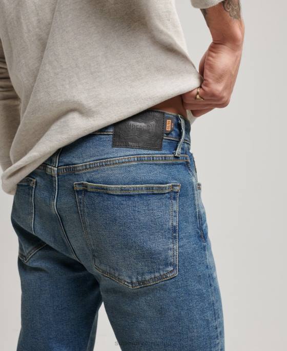 Superdry magazin comerciant - blugi subțiri organici îmbrăcăminte albastru bărbați JX0Z1217