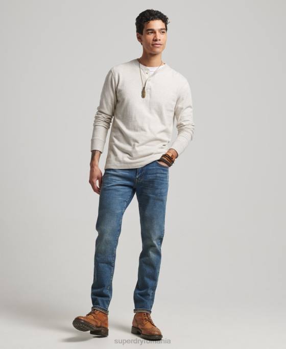 Superdry magazin comerciant - blugi subțiri organici îmbrăcăminte albastru bărbați JX0Z1217