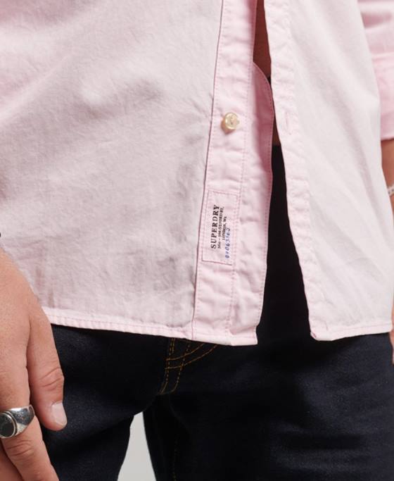 Superdry magazin comerciant – cămașă cu mâneci lungi îmbrăcăminte roz bărbați JX0Z138