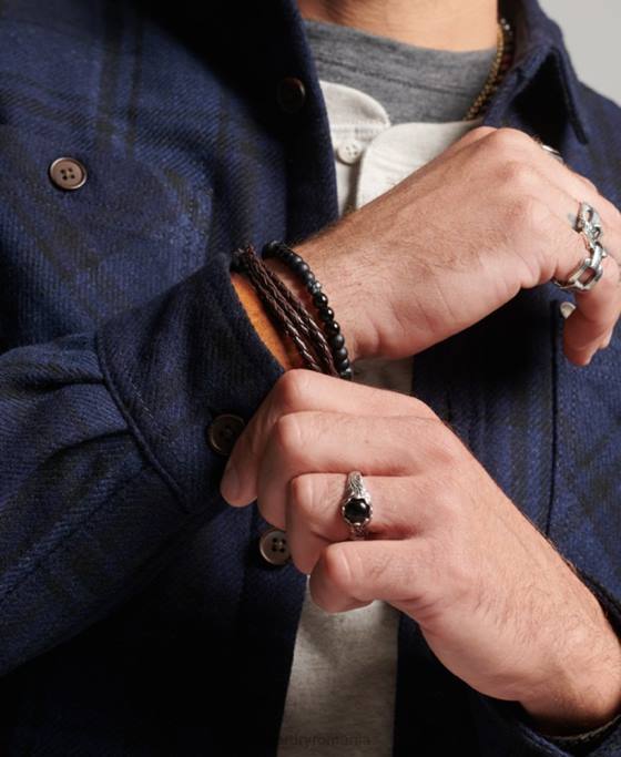 Superdry magazin comerciant – supracămașă matlasată îmbrăcăminte marina bărbați JX0Z177