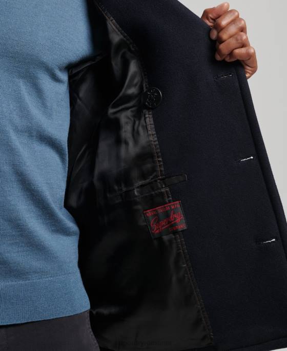 Superdry magazin de negustor - palton din lână îmbrăcăminte marina bărbați JX0Z966