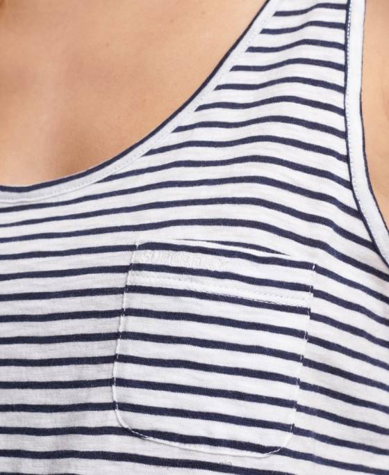 Superdry maiou cu buzunar studios din bumbac organic îmbrăcăminte marina femei JX0Z6647