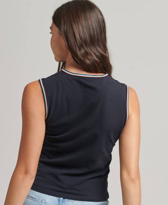 Superdry maiou cu dungi cali îmbrăcăminte marina femei JX0Z6508