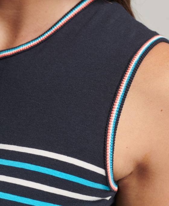 Superdry maiou cu dungi cali îmbrăcăminte marina femei JX0Z6508