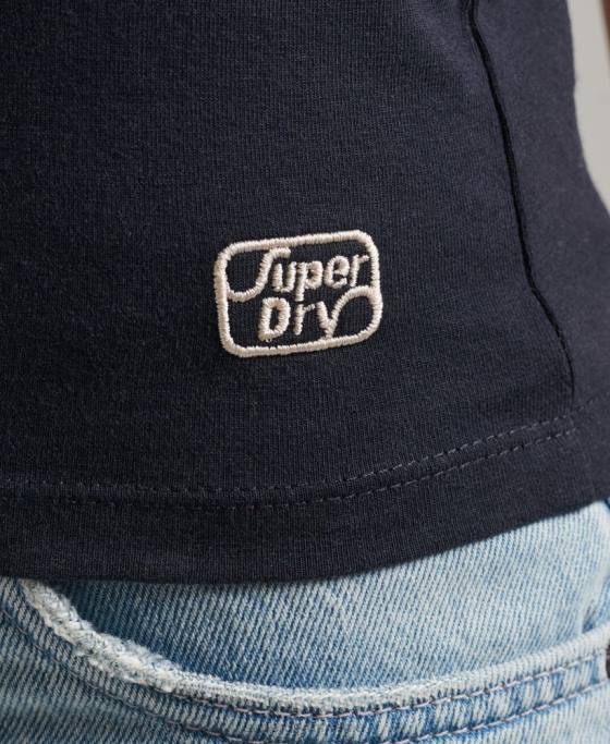 Superdry maiou cu dungi cali îmbrăcăminte marina femei JX0Z6508