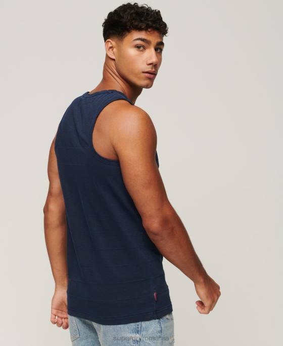 Superdry maiou cu textură vintage din bumbac organic îmbrăcăminte marina bărbați JX0Z107