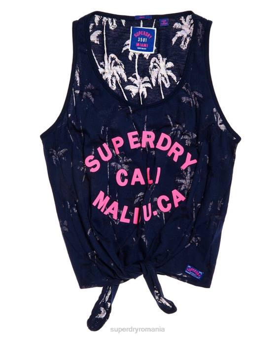 Superdry maiou de plajă pentru surf îmbrăcăminte marina femei JX0Z6784