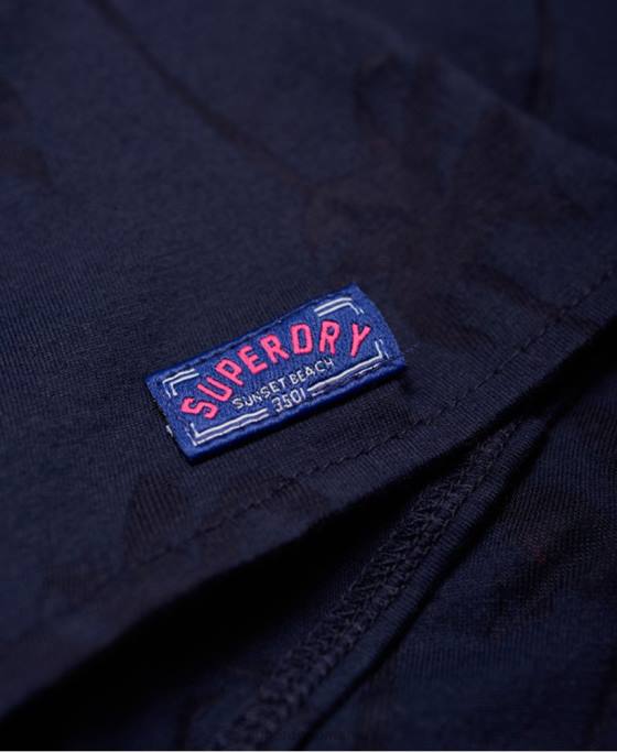 Superdry maiou de plajă pentru surf îmbrăcăminte marina femei JX0Z6784