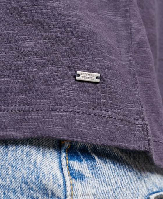Superdry maiou din tricou studios îmbrăcăminte Violet femei JX0Z2891