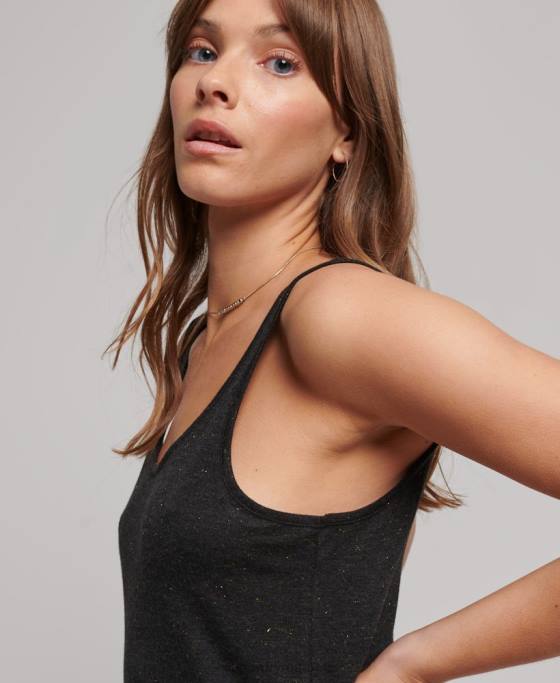 Superdry maiou din tricou studios îmbrăcăminte negru femei JX0Z2201