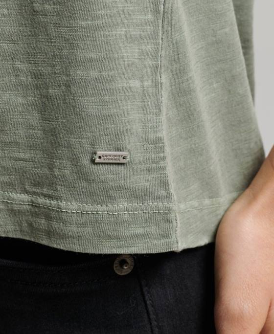 Superdry maiou din tricou studios îmbrăcăminte verde femei JX0Z2878