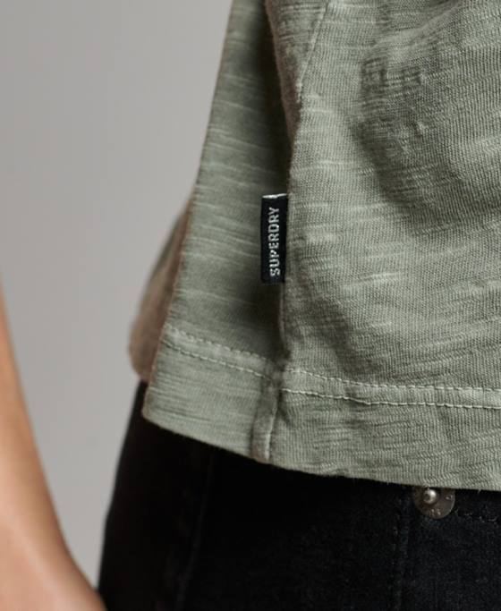 Superdry maiou din tricou studios îmbrăcăminte verde femei JX0Z2878