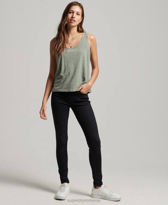 Superdry maiou din tricou studios îmbrăcăminte verde femei JX0Z2878