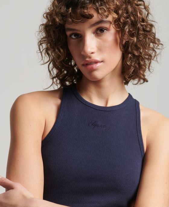 Superdry maiou esențial îmbrăcăminte marina femei JX0Z3000