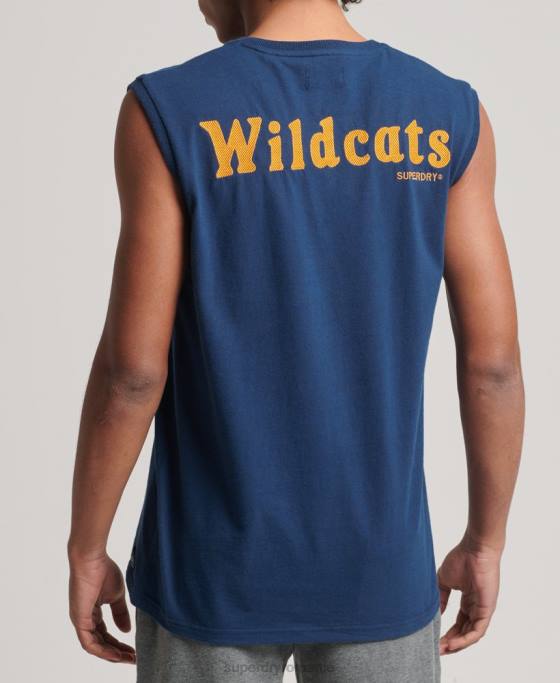 Superdry maiou vintage colegial îmbrăcăminte marina bărbați JX0Z1584