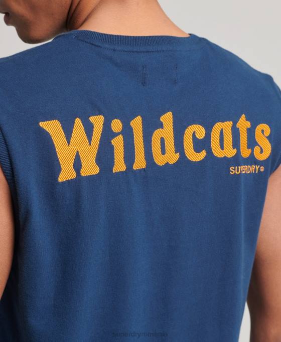 Superdry maiou vintage colegial îmbrăcăminte marina bărbați JX0Z1584