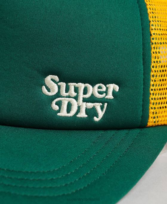 Superdry marcator trucker cap accesorii verde bărbați JX0Z1660