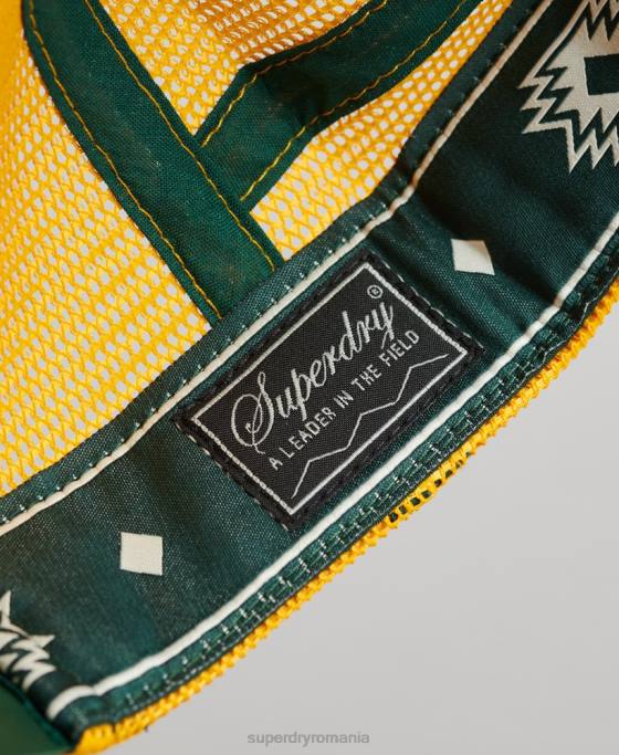 Superdry marcator trucker cap accesorii verde bărbați JX0Z1660