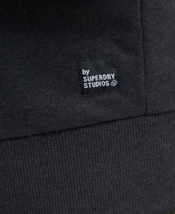 Superdry micro hanorac lateral reciclat îmbrăcăminte negru bărbați JX0Z4991
